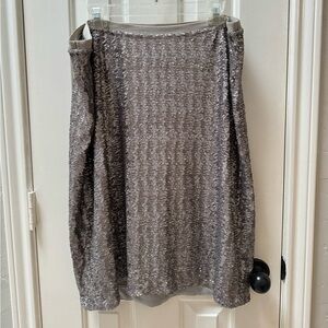 J. Jill 2X Sequined Knit Skirt, Sterling